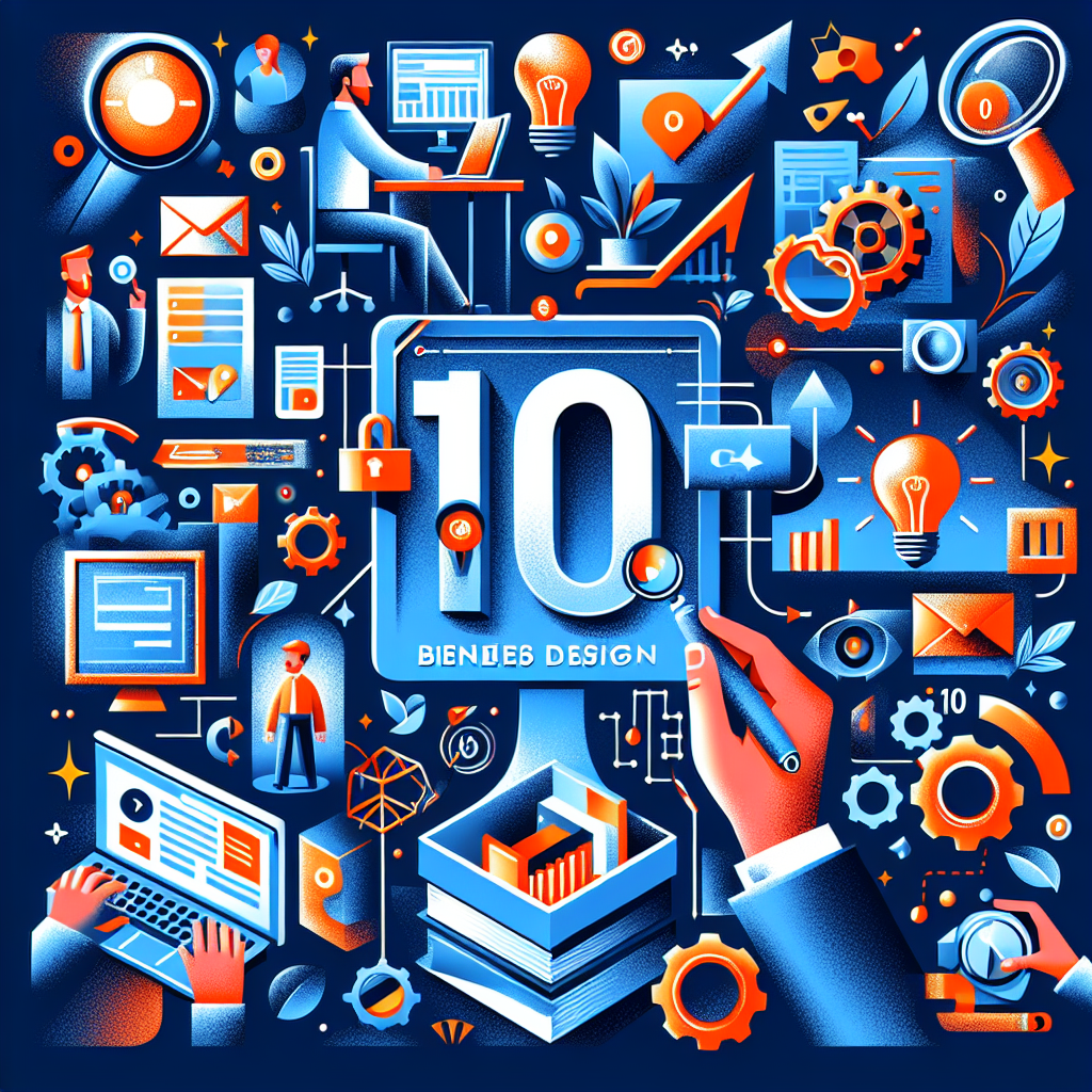 Illustration passend zum Thema "10 Vorteile von Webdesign für Kleine und Mittlere Unternehmen", ideal für die Zielgruppe "Unternehmen".