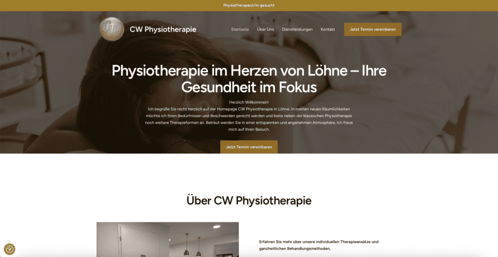 CW-Physiotherapie.de Webseite erstellt von Pixelperfektionist